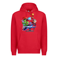 Red superheroes Premium Hoodie - artisFamous