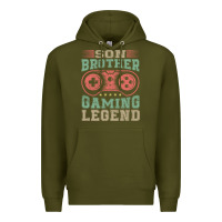 Army Green SON BROTHER GAMING LEGEND Premium Hoodie - artisFamous