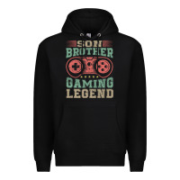 Black SON BROTHER GAMING LEGEND Premium Hoodie - artisFamous