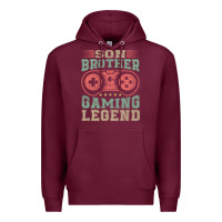 Burgundy SON BROTHER GAMING LEGEND Premium Hoodie - artisFamous
