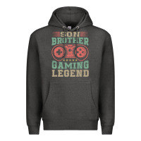 Charcoal Heather SON BROTHER GAMING LEGEND Premium Hoodie - artisFamous