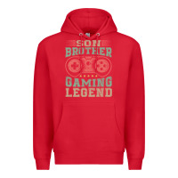 Red SON BROTHER GAMING LEGEND Premium Hoodie - artisFamous