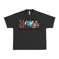 Pigment Black peace love maine coon cat Urban Heavy Tee - LillyAllenDesigns