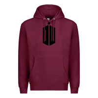 Burgundy dr who tshirt Premium Hoodie - artisFamous