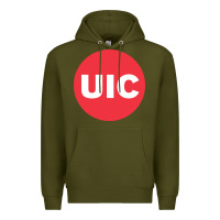 Army Green UIC College Premium Hoodie - artisFamous