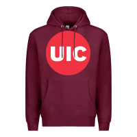 Burgundy UIC College Premium Hoodie - artisFamous
