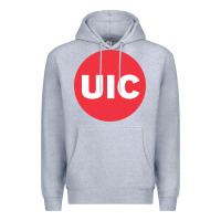 Heather Grey UIC College Premium Hoodie - artisFamous