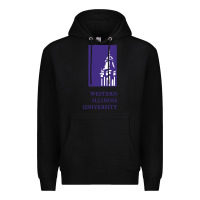 Black Western Illinois College Premium Hoodie - artisFamous