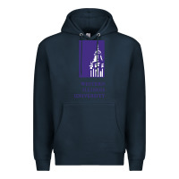 Navy Western Illinois College Premium Hoodie - artisFamous