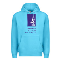Ocean Blue Western Illinois College Premium Hoodie - artisFamous