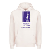 Pale Pink Western Illinois College Premium Hoodie - artisFamous