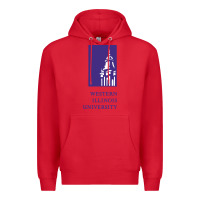 Red Western Illinois College Premium Hoodie - artisFamous