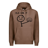 Chestnut Plz Use It Text Graphic Premium Hoodie - artisFamous