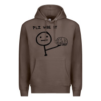 Coffee Plz Use It Text Graphic Premium Hoodie - artisFamous
