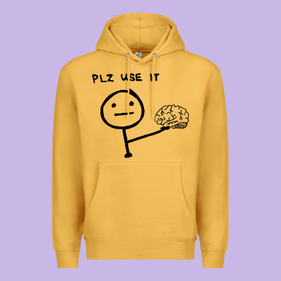 Plz Use It Text Graphic Premium Hoodie Designed By Artisfamous