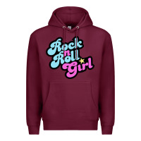 Burgundy rock n roll girl Premium Hoodie - artisFamous