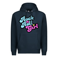 Navy rock n roll girl Premium Hoodie - artisFamous