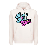 Pale Pink rock n roll girl Premium Hoodie - artisFamous