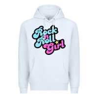White rock n roll girl Premium Hoodie - artisFamous