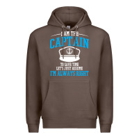 Coffee captain funny boating sailing Premium Hoodie - artisFamous