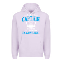 Lilac captain funny boating sailing Premium Hoodie - artisFamous
