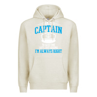 Oatmeal Heather captain funny boating sailing Premium Hoodie - artisFamous
