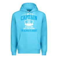 Ocean Blue captain funny boating sailing Premium Hoodie - artisFamous