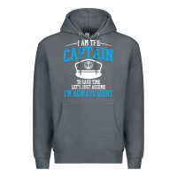 Rock captain funny boating sailing Premium Hoodie - artisFamous