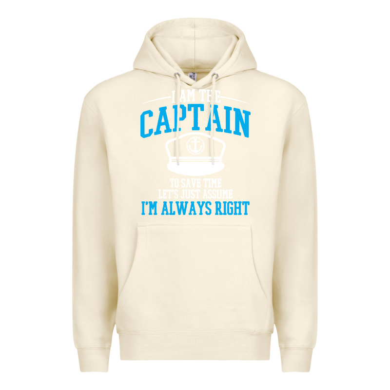 Captain Funny Boating Sailing Premium Hoodie by artisFamous | Teevron