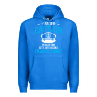 True Royal captain funny boating sailing Premium Hoodie - artisFamous