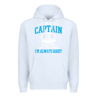 White captain funny boating sailing Premium Hoodie - artisFamous