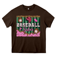 Chocolate Brown baseball sister tumbler Heavy Core Tee - BundleAndBundleShop