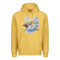 Antique Gold flying tigers Premium Hoodie - artisFamous