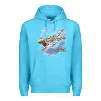Ocean Blue flying tigers Premium Hoodie - artisFamous