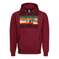 Burgundy Best Dog Dad Ever Zipper Hoodie - Bettercallsaul