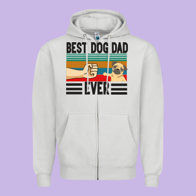 Best Dog Dad Ever Zipper Hoodie Designed By Bettercallsaul