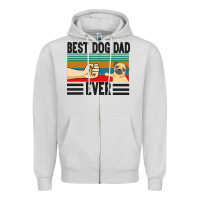 Dove Grey Best Dog Dad Ever Zipper Hoodie - Bettercallsaul