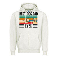 Oatmeal Heather Best Dog Dad Ever Zipper Hoodie - Bettercallsaul