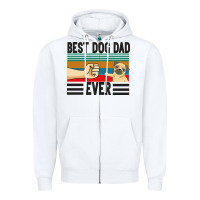 White Best Dog Dad Ever Zipper Hoodie - Bettercallsaul