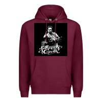 Burgundy Johnny Cash Music Premium Hoodie - artisFamous