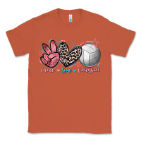 Copper Peace Love Volleyball Classic Tee - FaDigitalArtStudio