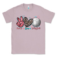 Lilac Peace Love Volleyball Classic Tee - FaDigitalArtStudio
