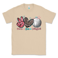 Mushroom Peace Love Volleyball Classic Tee - FaDigitalArtStudio