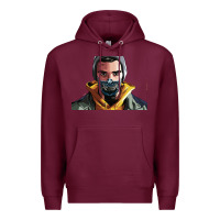 Burgundy codfish beatbox Premium Hoodie - artisFamous