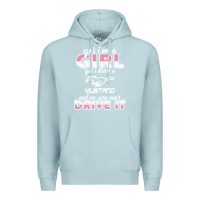 Blue Mist mustang i m a girl who drives a mustang Premium Hoodie - artisFamous