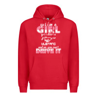 Red mustang i m a girl who drives a mustang Premium Hoodie - artisFamous
