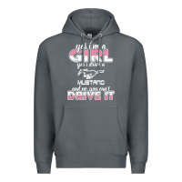 Rock mustang i m a girl who drives a mustang Premium Hoodie - artisFamous