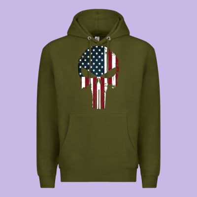 The Punisher American Flag Premium Hoodie Designed By Artisfamous