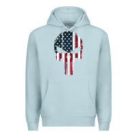 Blue Mist the punisher american flag Premium Hoodie - artisFamous
