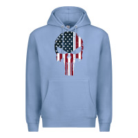 Colony Blue the punisher american flag Premium Hoodie - artisFamous